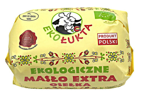 Ekologiczne masło ekstra osełka 82 % 200 g - Eko Łukta (EKO)